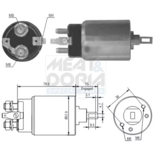 Elektromagnetický spínač pre štartér MEAT & DORIA 46022