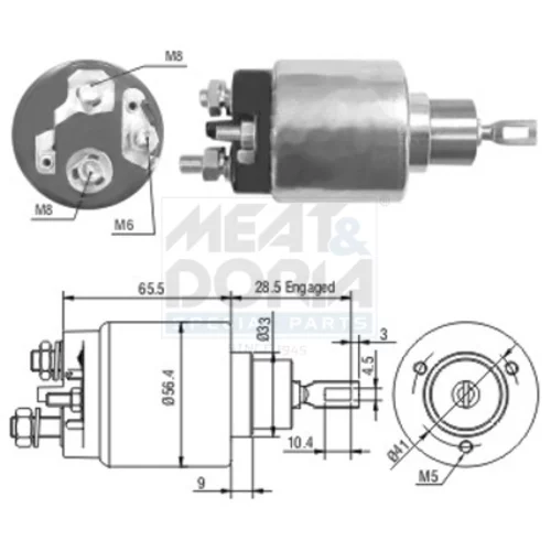 Elektromagnetický spínač pre štartér MEAT & DORIA 46072