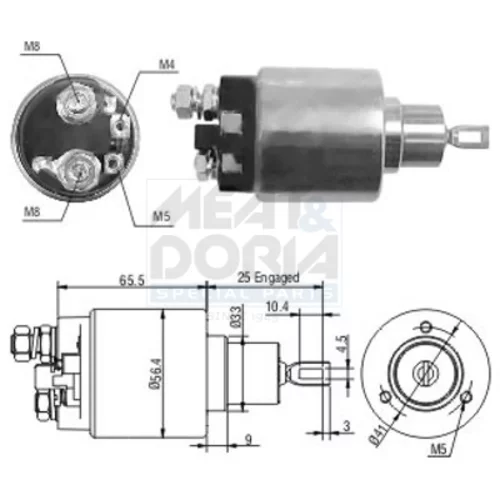 Elektromagnetický spínač pre štartér MEAT & DORIA 46107
