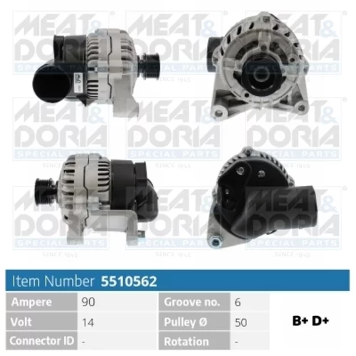 Alternátor MEAT & DORIA 5510562