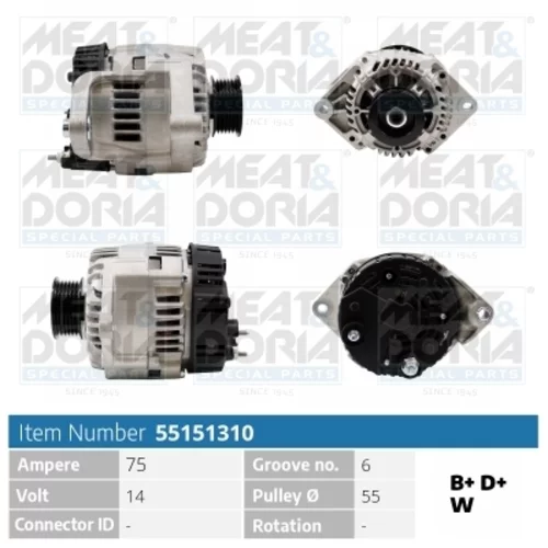 Alternátor MEAT & DORIA 55151310