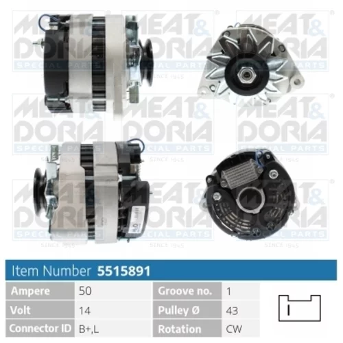 Alternátor MEAT & DORIA 5515891