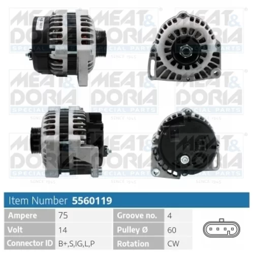 Alternátor MEAT & DORIA 5560119