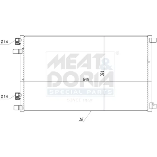 Kondenzátor klimatizácie MEAT & DORIA 991030