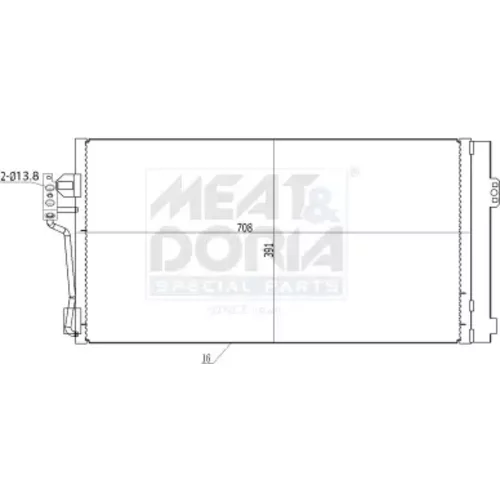 Kondenzátor klimatizácie MEAT & DORIA 991071