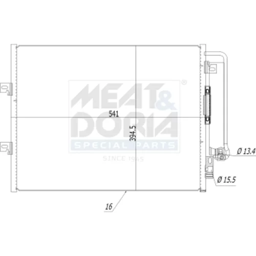 Kondenzátor klimatizácie MEAT & DORIA 991078