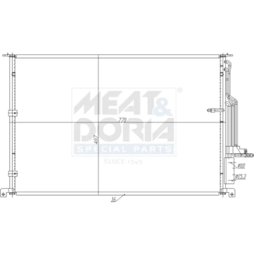 Kondenzátor klimatizácie MEAT & DORIA 991279