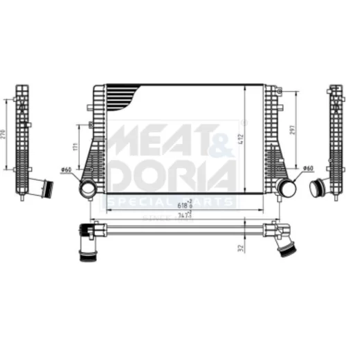 Chladič plniaceho vzduchu MEAT & DORIA 995242