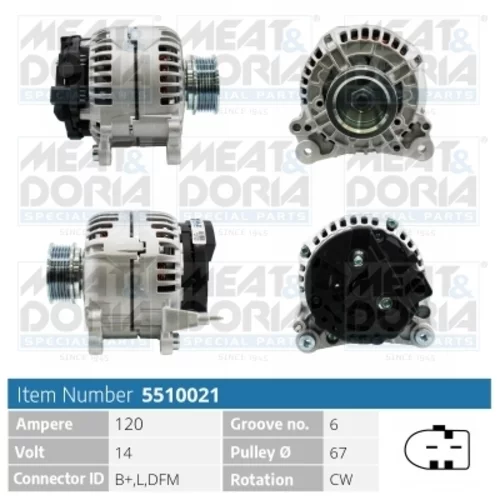 Alternátor MEAT & DORIA 5510021