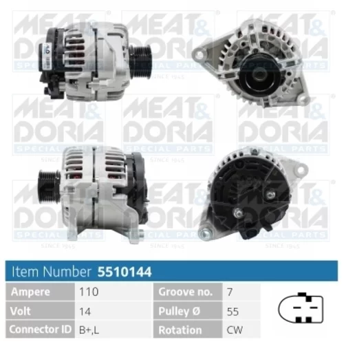 Alternátor MEAT & DORIA 5510144