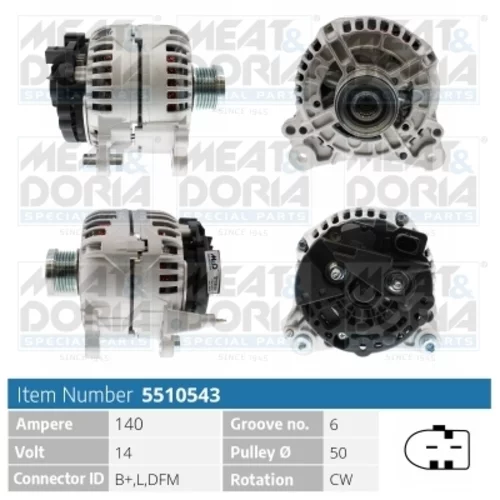Alternátor MEAT & DORIA 5510543