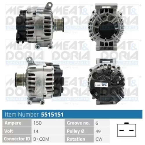 Alternátor MEAT & DORIA 5515151