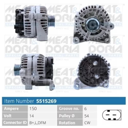 Alternátor MEAT & DORIA 5515269