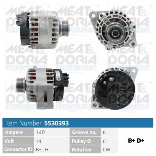 Alternátor MEAT & DORIA 5530393