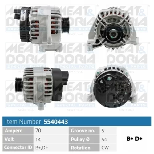 Alternátor MEAT & DORIA 5540443