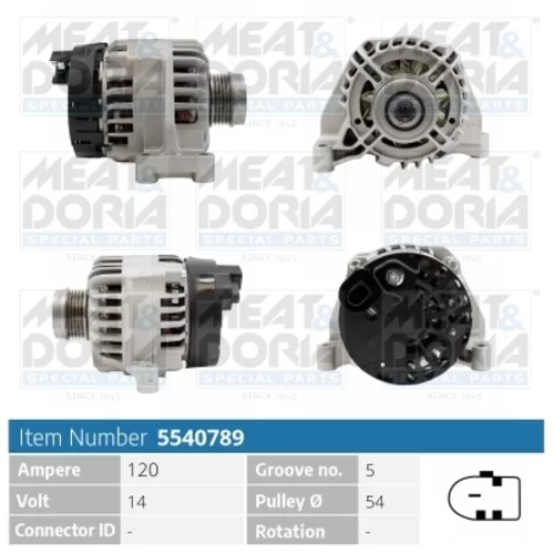 Alternátor MEAT & DORIA 5540789