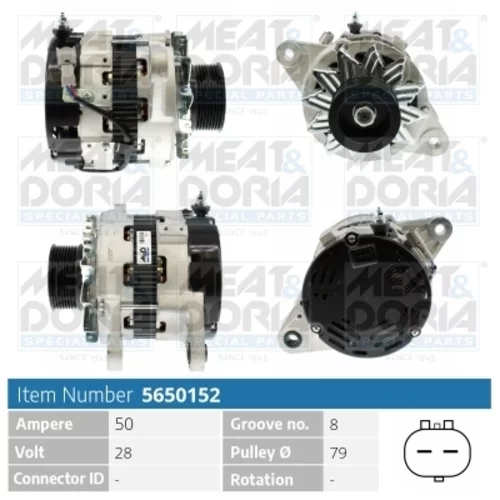 Alternátor MEAT & DORIA 5650152