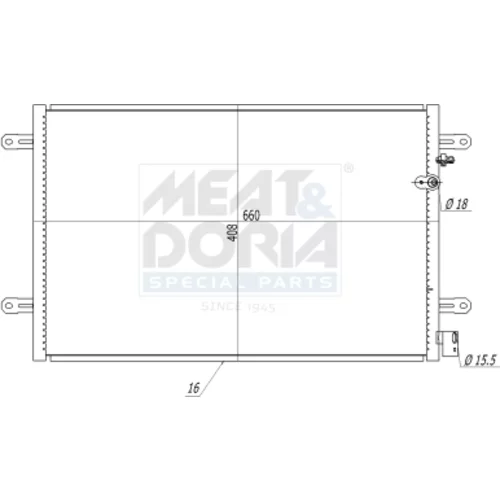 Kondenzátor klimatizácie MEAT & DORIA 991092