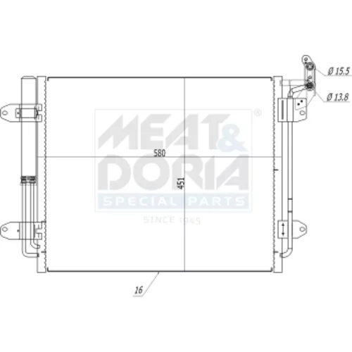 Kondenzátor klimatizácie MEAT & DORIA 991184