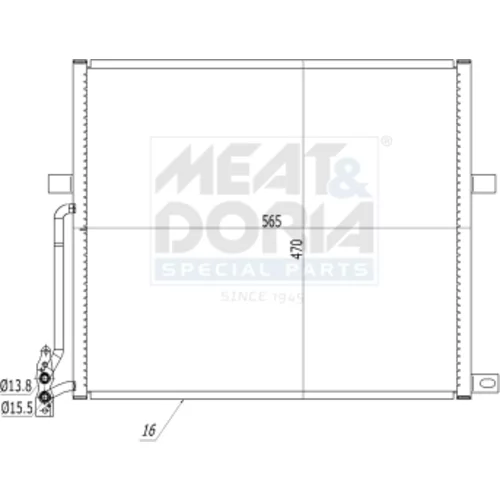 Kondenzátor klimatizácie MEAT & DORIA 991239