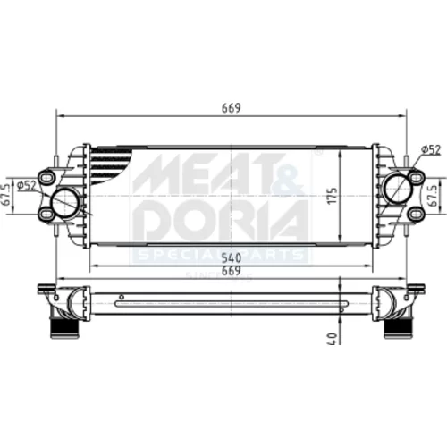 Chladič plniaceho vzduchu MEAT & DORIA 995376