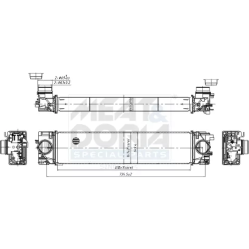 Chladič plniaceho vzduchu MEAT & DORIA 995526