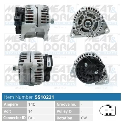 Alternátor MEAT & DORIA 5510221