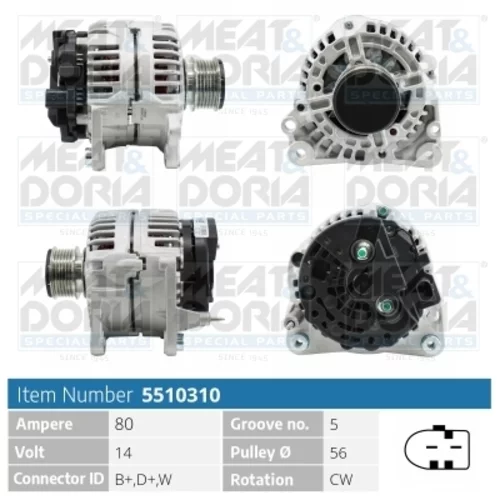 Alternátor MEAT & DORIA 5510310