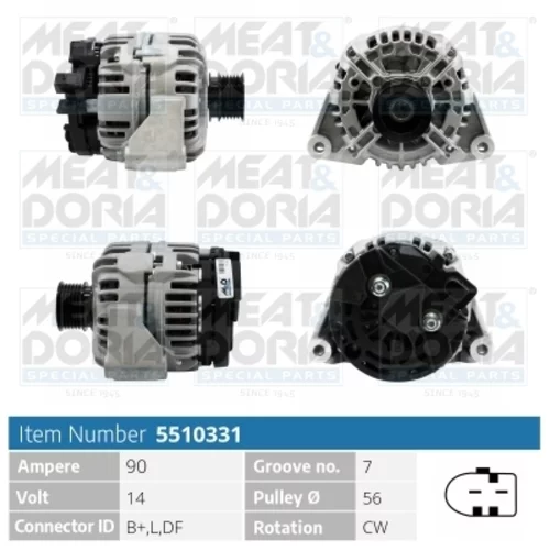 Alternátor MEAT & DORIA 5510331