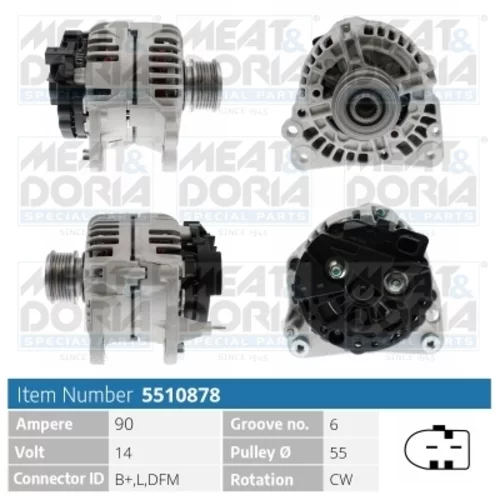 Alternátor MEAT & DORIA 5510878