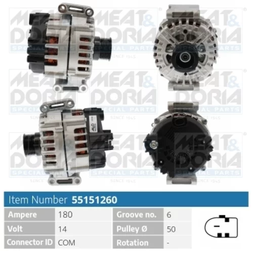 Alternátor MEAT & DORIA 55151260