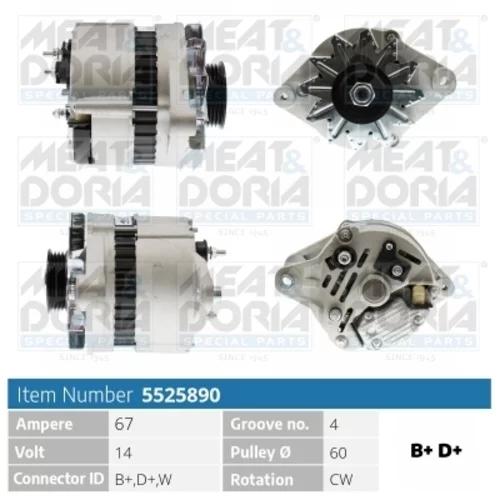 Alternátor MEAT & DORIA 5525890