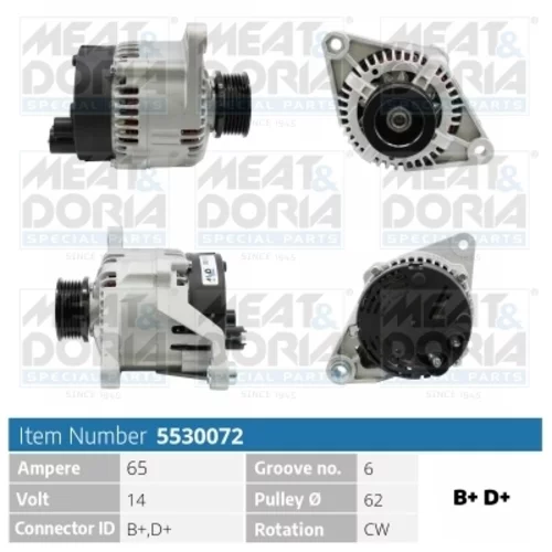 Alternátor MEAT & DORIA 5530072