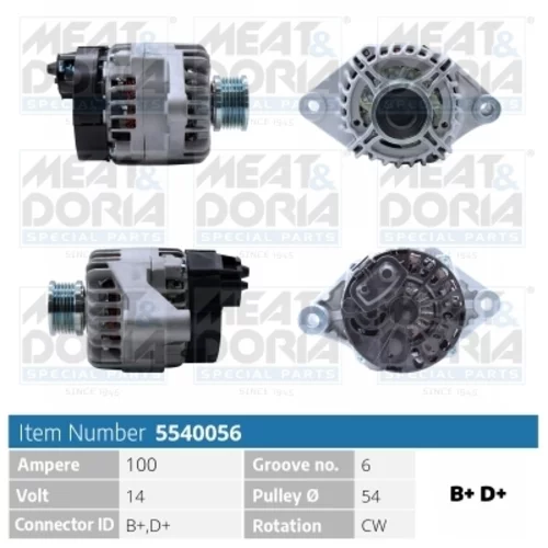 Alternátor MEAT & DORIA 5540056