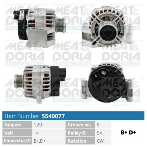 Alternátor MEAT & DORIA 5540077