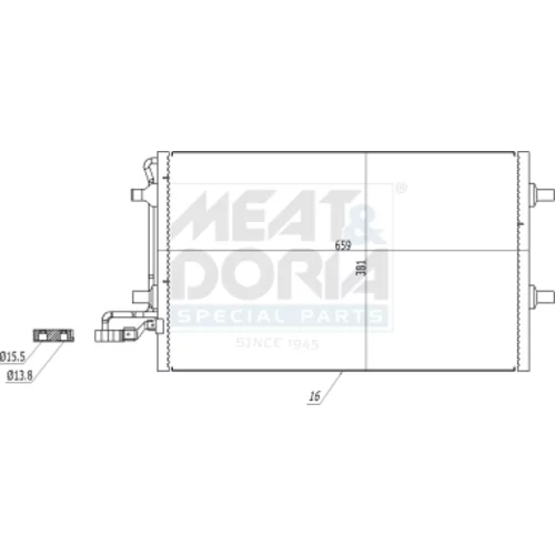 Kondenzátor klimatizácie MEAT & DORIA 991035