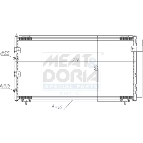 Kondenzátor klimatizácie MEAT & DORIA 991191