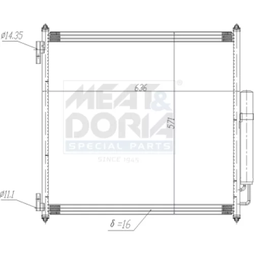 Kondenzátor klimatizácie MEAT & DORIA 991271
