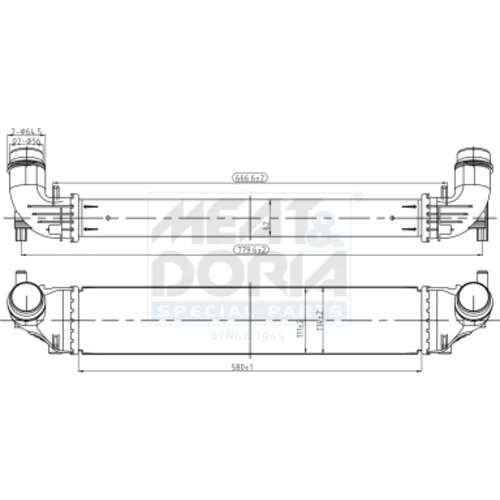 Chladič plniaceho vzduchu MEAT & DORIA 995020