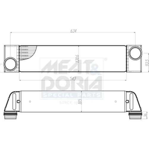 Chladič plniaceho vzduchu MEAT & DORIA 995315