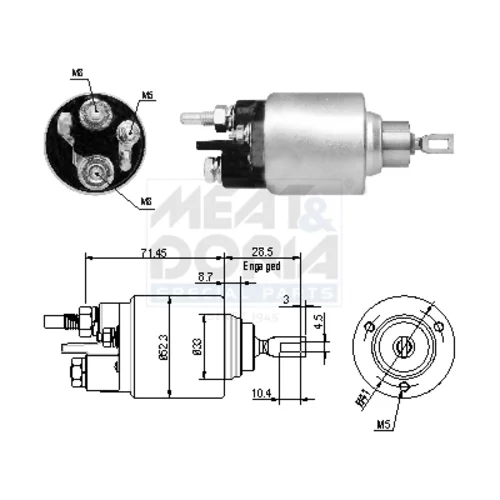 Elektromagnetický spínač pre štartér MEAT & DORIA 46264