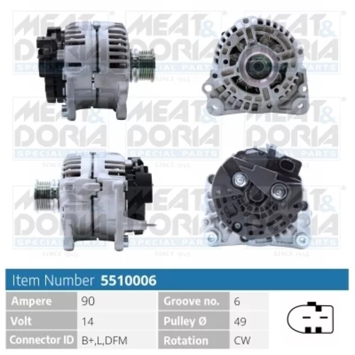 Alternátor MEAT & DORIA 5510006