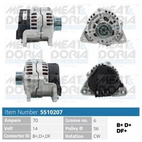 Alternátor MEAT & DORIA 5510207