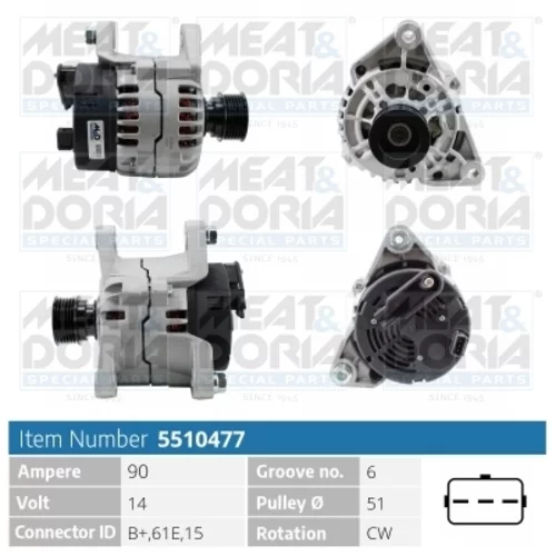 Alternátor MEAT & DORIA 5510477