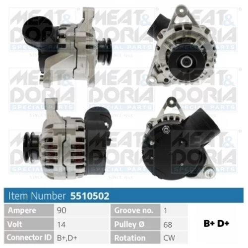 Alternátor MEAT & DORIA 5510502