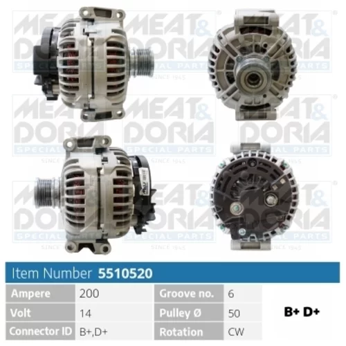 Alternátor MEAT & DORIA 5510520