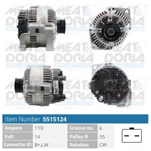 Alternátor MEAT & DORIA 5515124