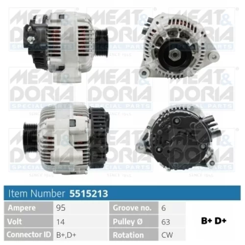 Alternátor MEAT & DORIA 5515213