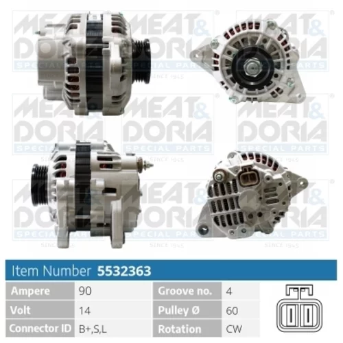Alternátor MEAT & DORIA 5532363