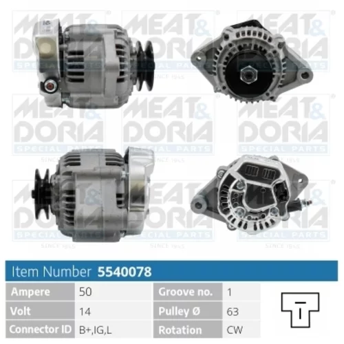 Alternátor MEAT & DORIA 5540078